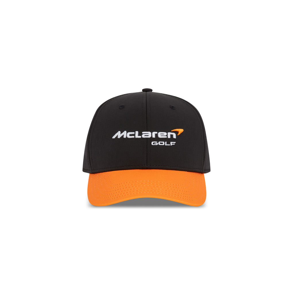 Apex Mid-Crown Performance Cap (Black/Papaya)