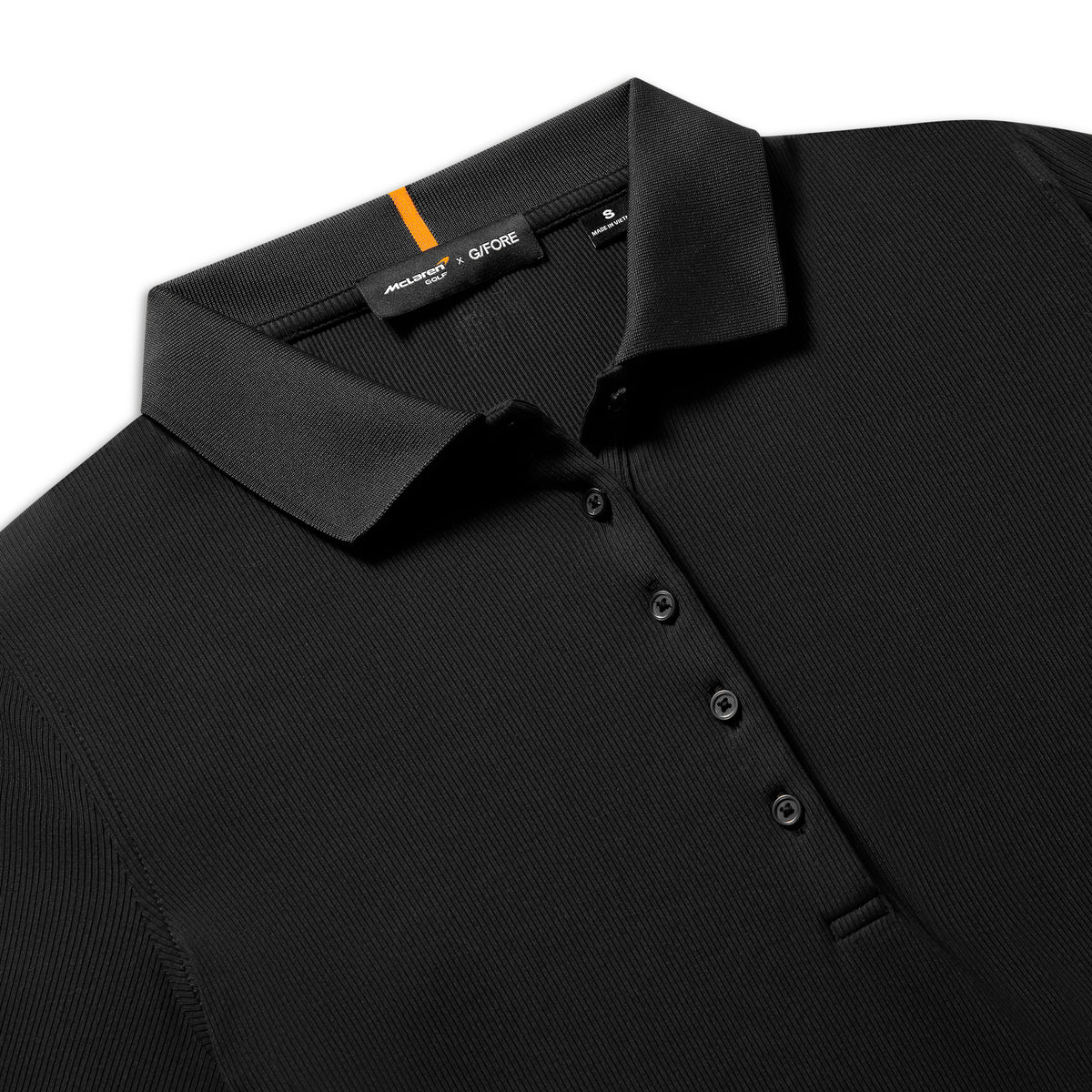 Women's McLaren Golf X G/Fore Nylon Rib Polo - Onyx Black