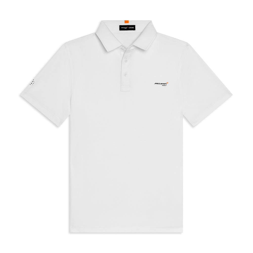 Men's McLaren Golf X G/Fore Solid Pique Polo- White