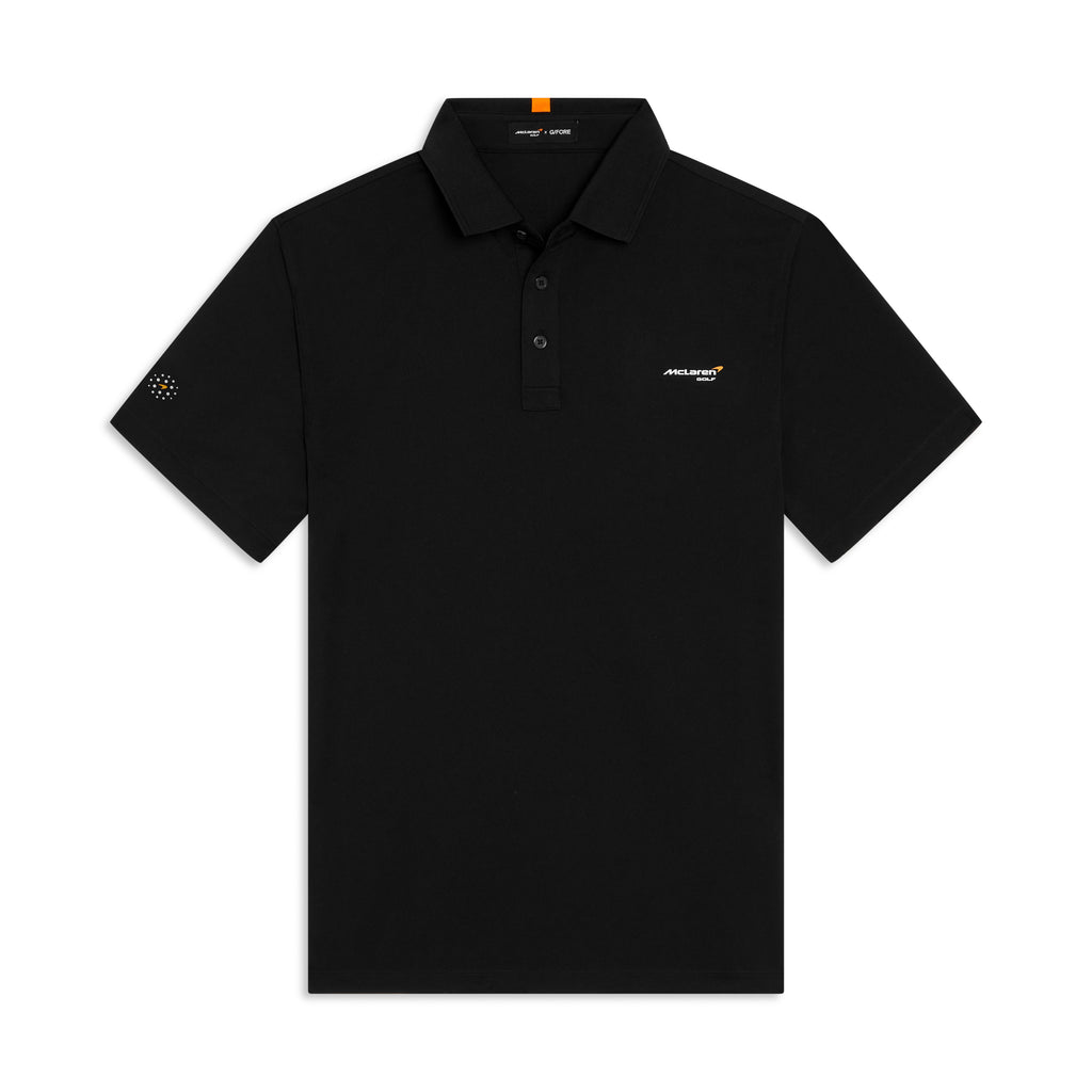 Men's McLaren Golf X G/Fore Solid Pique Polo-Black