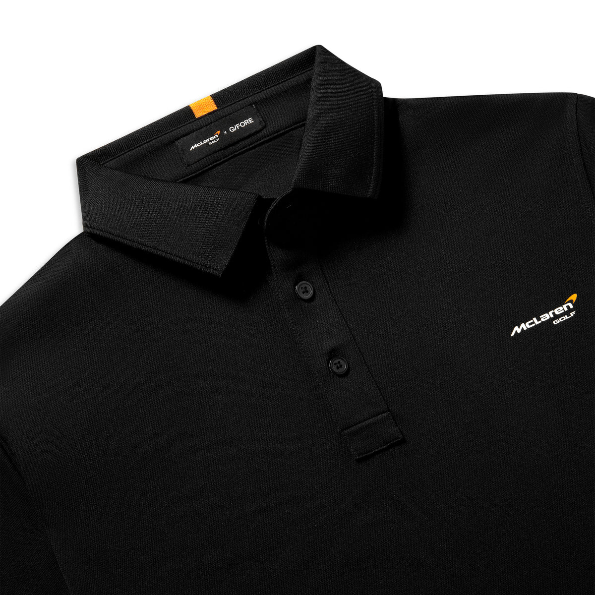Men's McLaren Golf X G/Fore Solid Pique Polo-Black